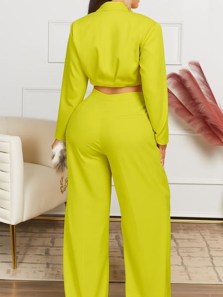 Two-Piece Set Women's Solid Color Top & Wide Leg Pants, Casual Fashion Cozy Top & Trousers for Daily Outdoor Wear, Women's Clothing for Spring & Fall