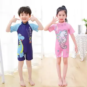 Cute Cartoon Children Swimsuit One Piece Quick Dry Swimwear for Boys and Girls Baby Swimming Suit