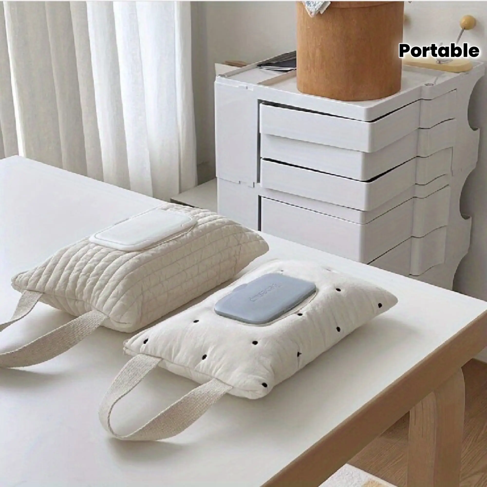 Ins-style Korean Version Car Tissue Box, Cute Stroller Tissue Pouch, Portable Pull-out Flip-top Tissue Box