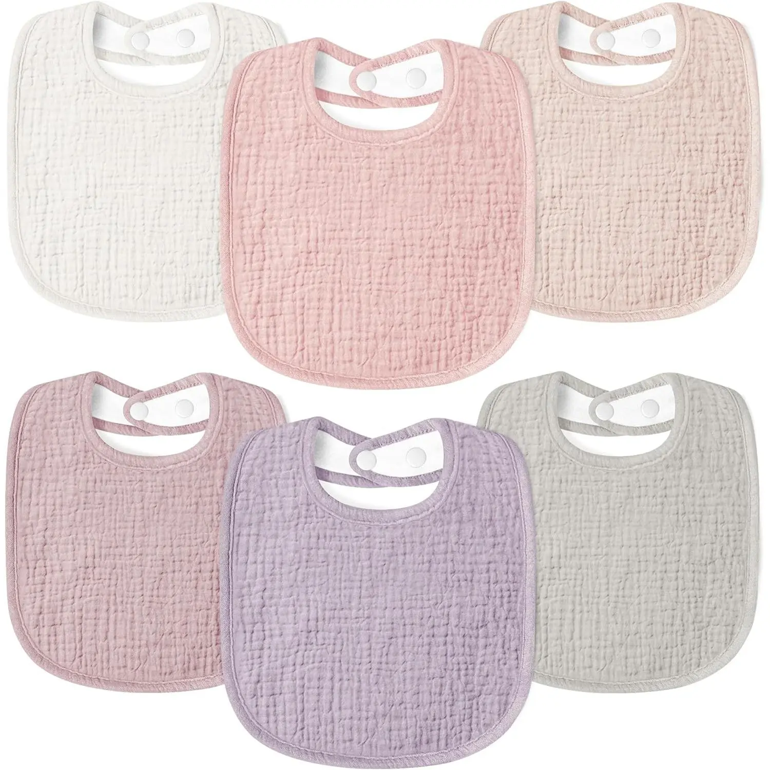 Baby Drool Bibs 6Pack Soft Square Adjustable Baby Bandana Bibs  Unisex Girls & Boys New model