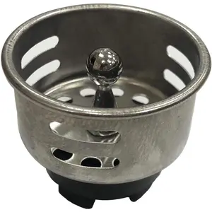 Stainless Steel Junior Duo Strainer Replacement Basket/Stopper for Bar and Prep Sinks Drains 1 PackGift