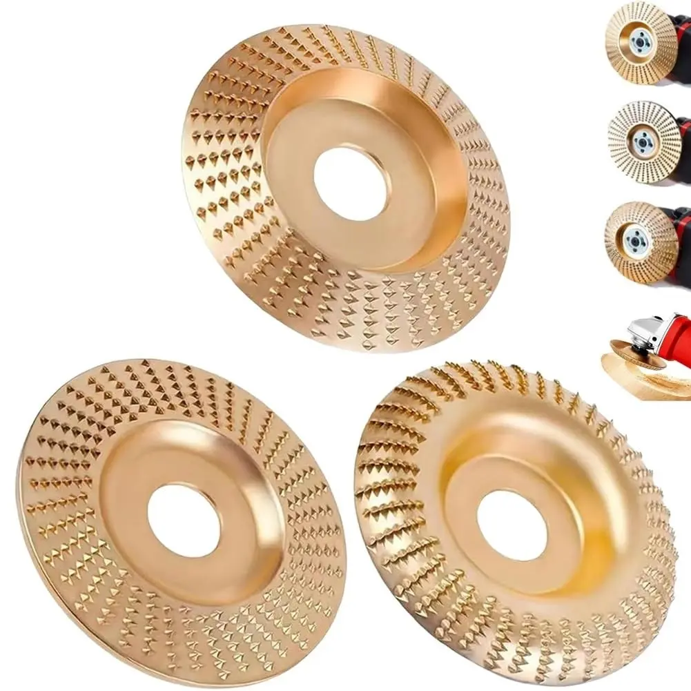 3-Pack Woodworking Grinding Discs, Hard Round Abrasion Wheels for Angle Grinder, Knife Sharpening, Polishing Wheel, DIY Tools