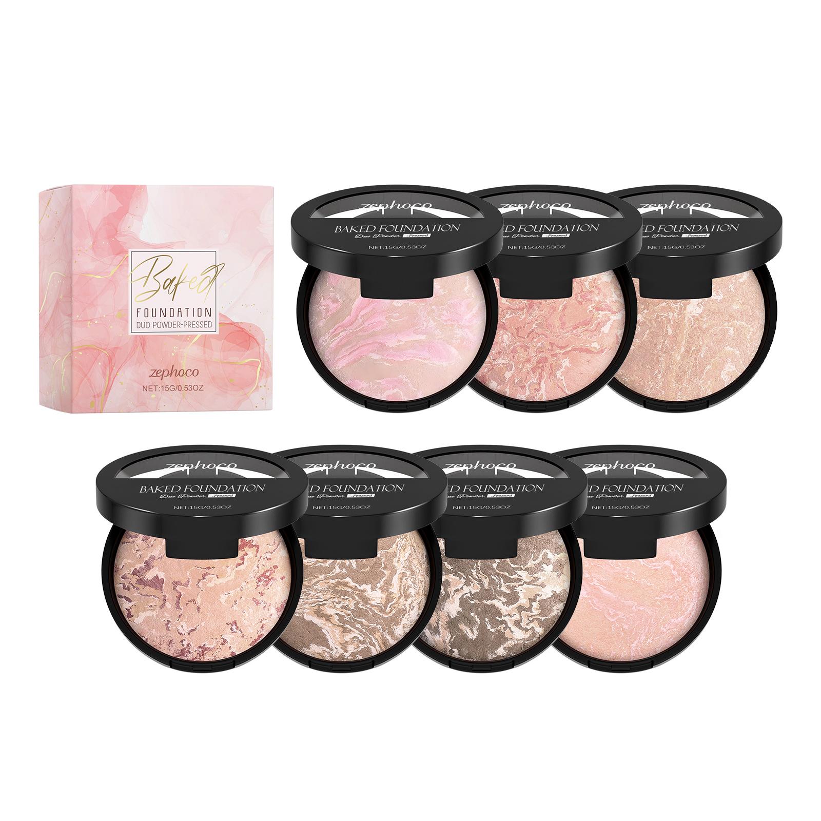 Concealer powder series, setting light and fit delicate mist makeup effect replenishment portable concealer powder