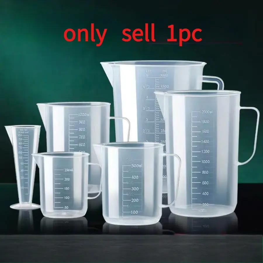 1PC Thickened Plastic Measuring Cup 5000ml-100ml (169OZ-3.4OZ), Plastic Liquid Measuring Cups, Liquid Measuring Cups, Multifunction Measuring Cup，Essential Hoom Tools-Home Furnishings-Bathing Aids-mask Proportion Mixing Measuring Cup