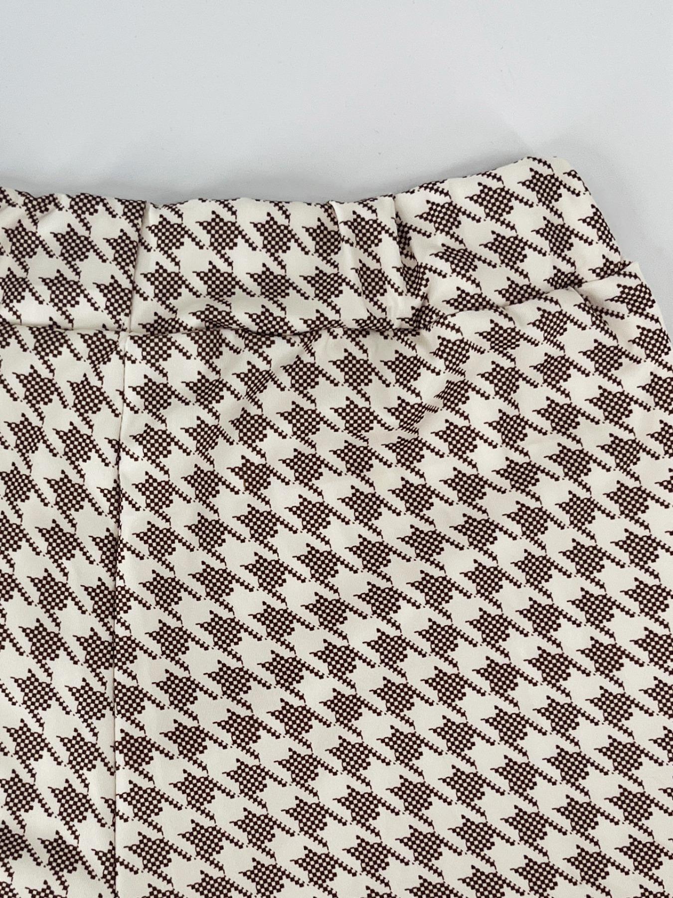 Two-Piece Set Women's Houndstooth Print Blazer & Skinny Pants, Elegant Formal Fashion Casual Comfy for Daily Outdoor Wear, Ladies Clothes for All Seasons