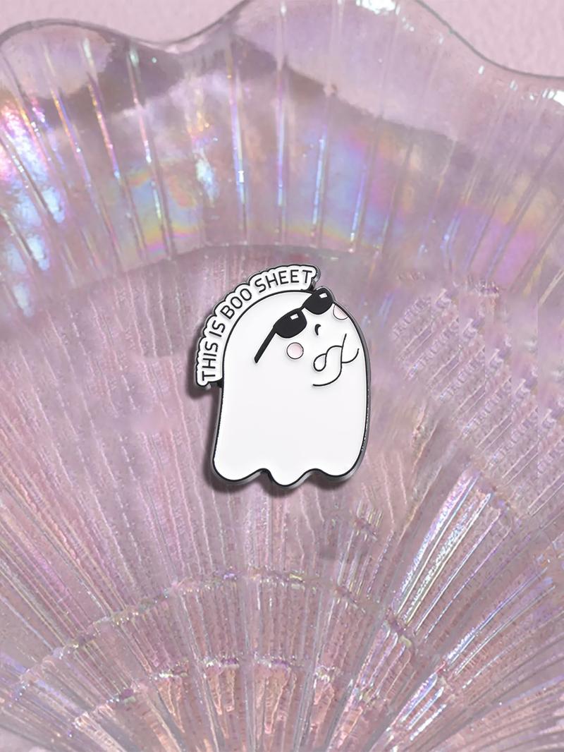 Letter & Ghost Design Brooch, Cute Creative Pin Badge, Clothes Accessories for Women & Men for Halloween, Fall, Birthday Gifts, Charms