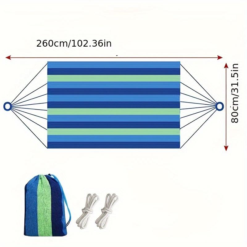 Portable Cotton Hammock, Travel Accessories with Storage Bag and Tree Straps for Camping, Backyard Use