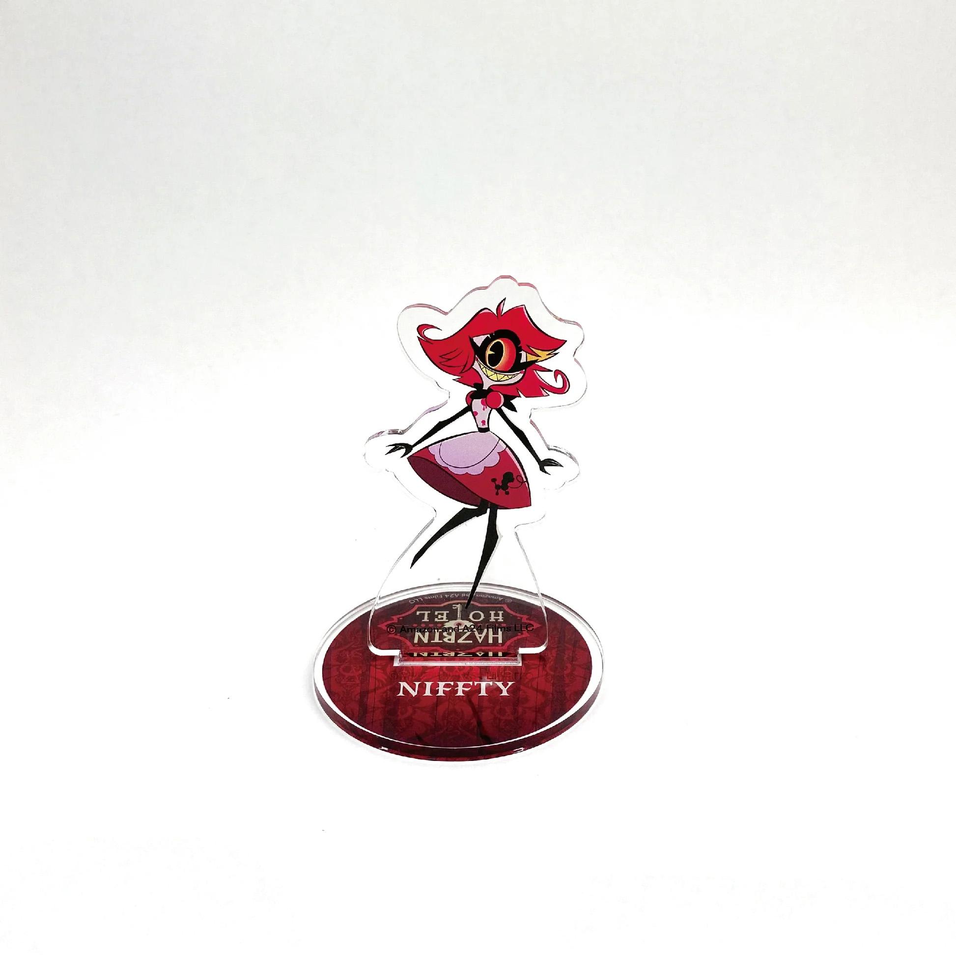 2pcs Anime Figurine Hazbin Hotel Acrylic Standee Alastor & Angel Desk Display Figure, Collectible Acrylic Stand, Gift for Fans
