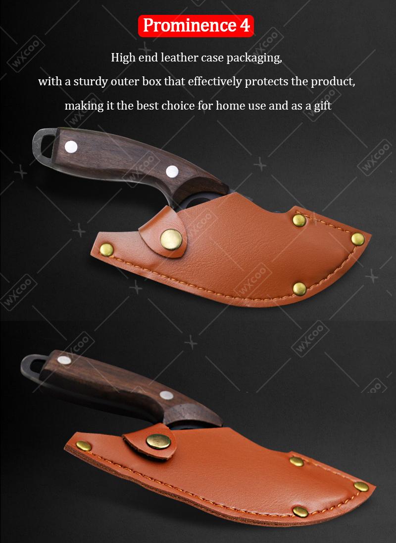 2025 New Mini Meat Cutting Multi-functional Small Scimitar Outdoor Camping Barbecue Portable Division of Small Fish Ring Scimitar Slaughter Bone Cutting Knife