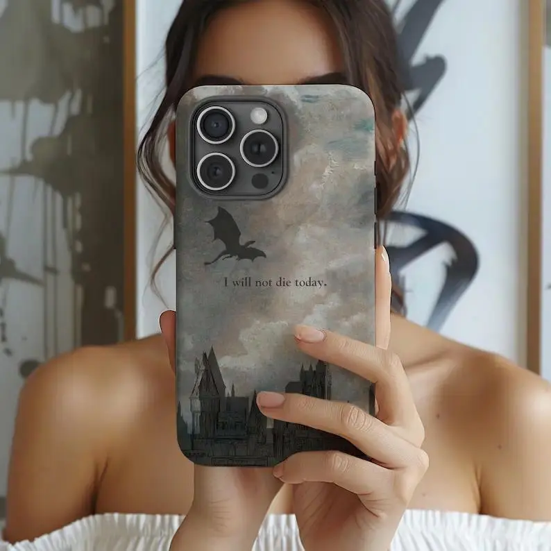 Fourth Wing Dragon Phone Case – Fantasy Art Cover, Vintage Moody Art, iPhone 17 16 15 14 13 12 11 Pro Maxand Samsung S26Ultra S25Plus S24 S23 S22 Cute,clear,military-grade,high-end,durable,shockproof,and drop-resistant 2-in-1 glossy phone case
