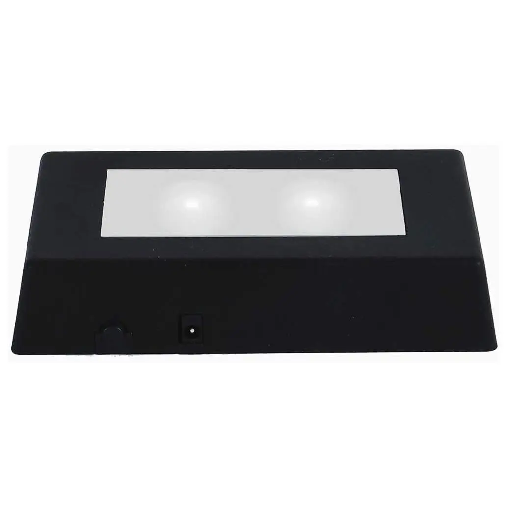Rectangular Color Changing LED Light Base Display Stand for 3D Glass Crystal Art, Holiday Party Decoration, Black, SmallGift