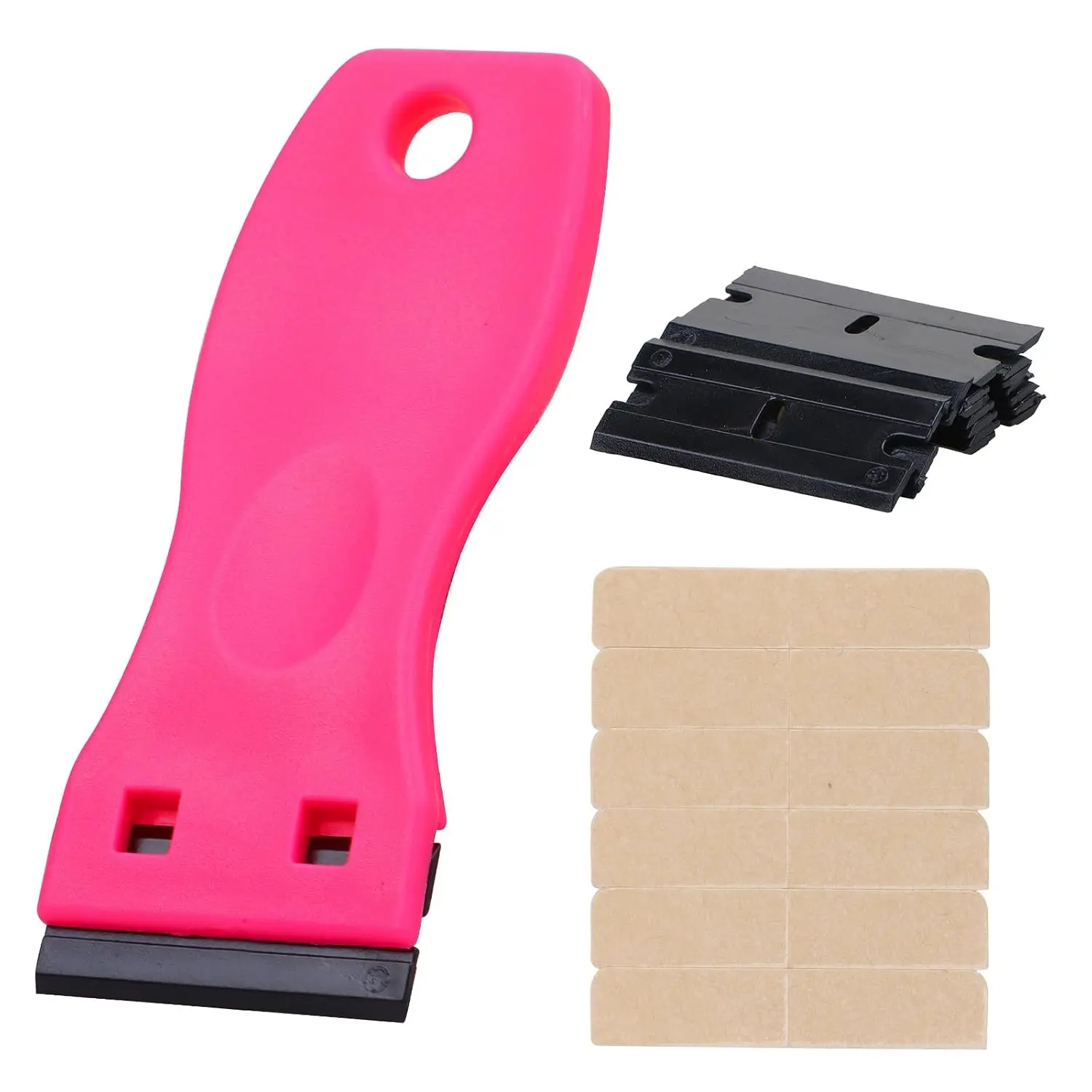 Tape-in Extension Adhesive Remover Scraper Kit with Plastic  | An Plastic Scraper, 10 -Sided   and 6 Tape Tabs for  Removal and Retaping