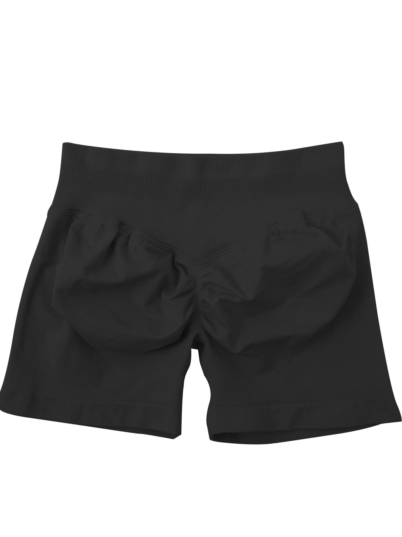 Seamless Shorts for Women, Invisible Scrunch Butt Lifting Gym Booty Biker Shorts, Breathable Comfortable High Stretch Skinny Shorts, Gym Shorts, Ladies Sportswear for Indoor Outdoor Wear, Athletic Shorts, High Waist Shorts