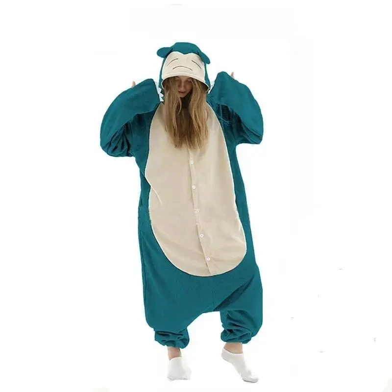 Pokemon Snorlax Kigurumi XXL Pijama Onesie Cosplay Costume Winter Halloween Christmas Women Anime Pajamas Sleepwear