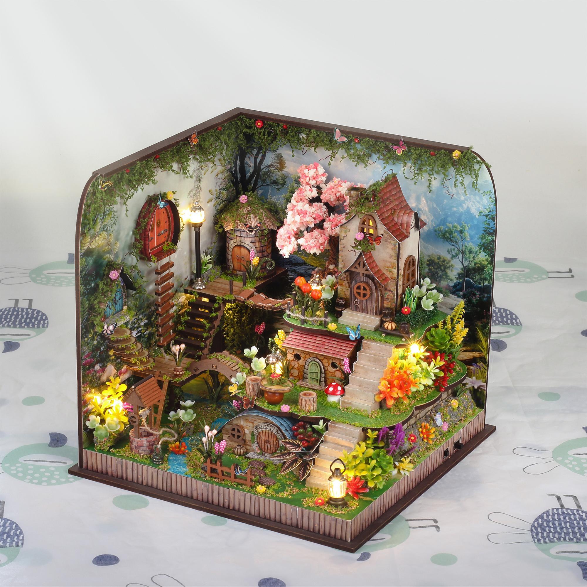 DIY Book Nook Kit 3D Wooden Creative Puzzle, Handcrafted Decorative Model for Bookshelves, Ideal Gift for Birthdays and Holidays #GLOBAL PICKS