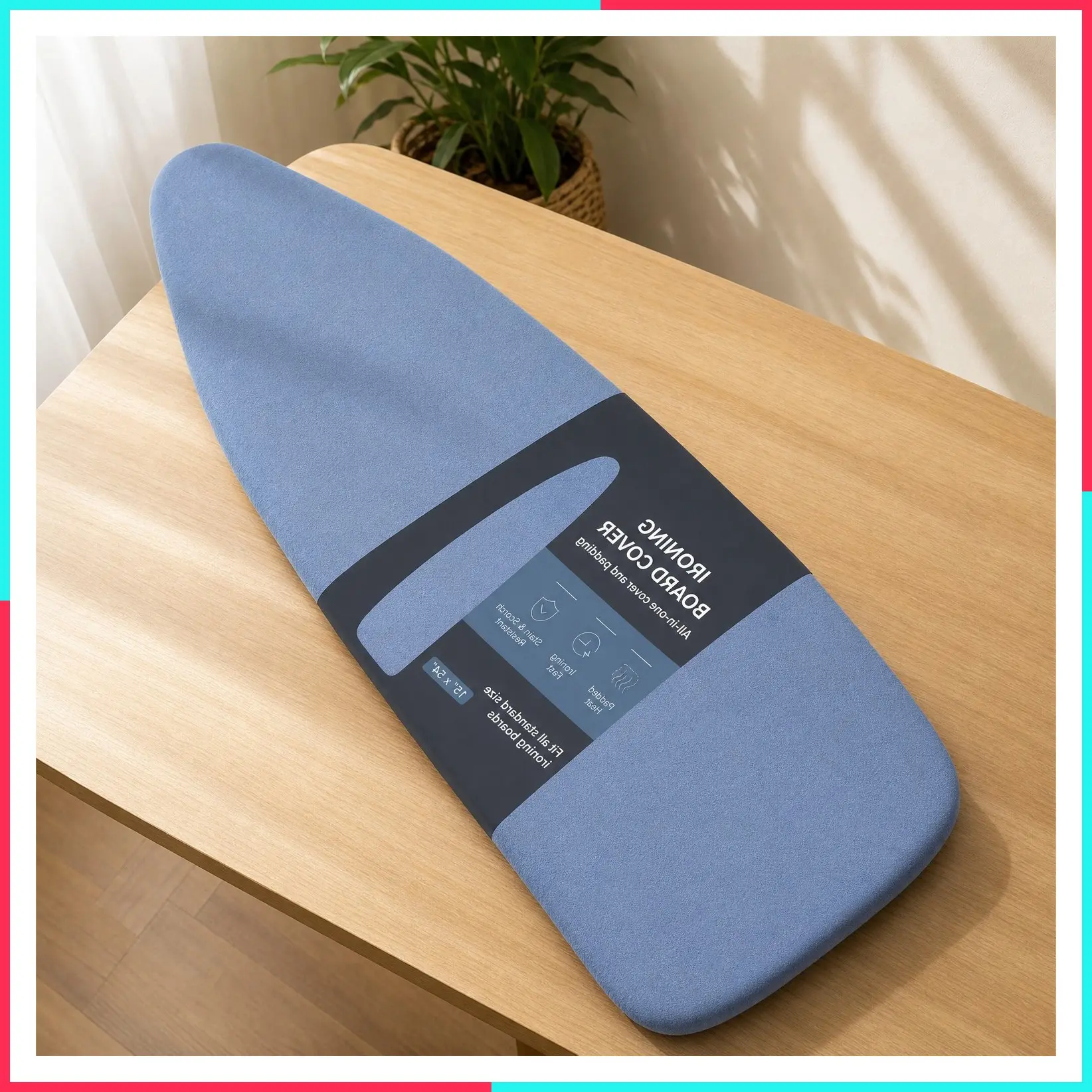Ironing Board Cover and Pad, Standard Size 15x54, Thick Padding