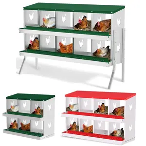 6/8/10 Hole Nesting Box for Laying Eggs,Chicken Nesting Box,Nesting Boxes for Chickens,Roll Away Nesting Boxes,Chicken Nesting Boxes,Easy Egg Collection,Cleanable Pull Out Hen Roosting Boxes