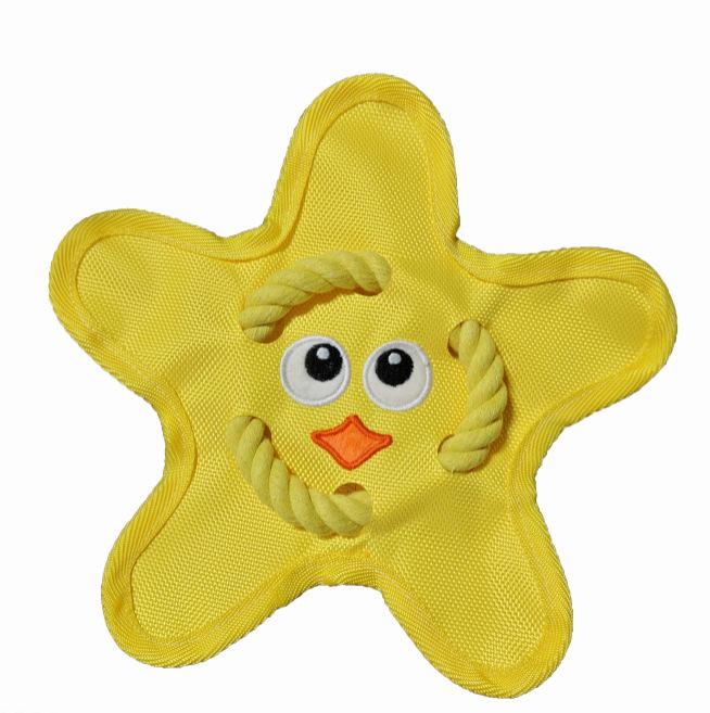 Durable Oxford Flying Disc with Rope Handle - Squeaky Crinkle Dog Frisbee for Outdoor Fetch, Soft Heavy-Duty Cloth Flyer for Training & Chewing, Weather-Resistant Interactive Toy for Medium to Large Breeds surprise gift shaped harness Bungee