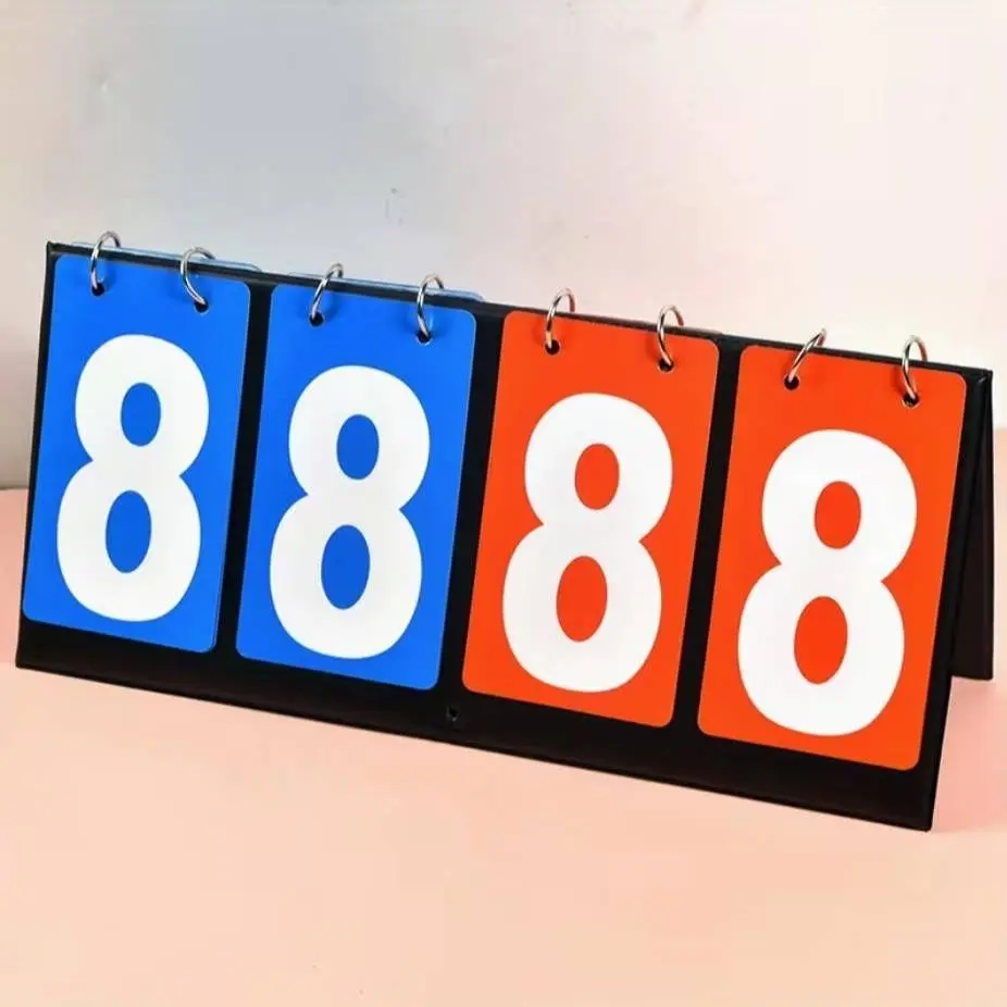 Four-Digit Scoreboard, Club Counter Scoreboard, Football, Table Tennis, Basketball Scoreboard, Ideal for Game Room Scoring