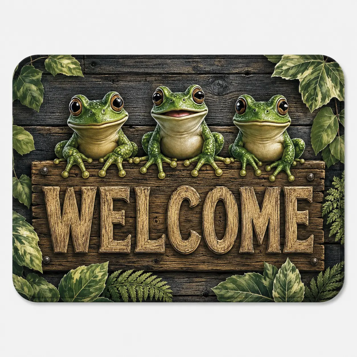 Home Floor Mats Welcome Mats Cute Frog,Washable Inside Floor Mat,Indoor Outdoor Mat for Floor,for Home Bathroom,Bedroom Door,Indoor Outdoor Door,Weather Guard Floor Mats 16x24 inch