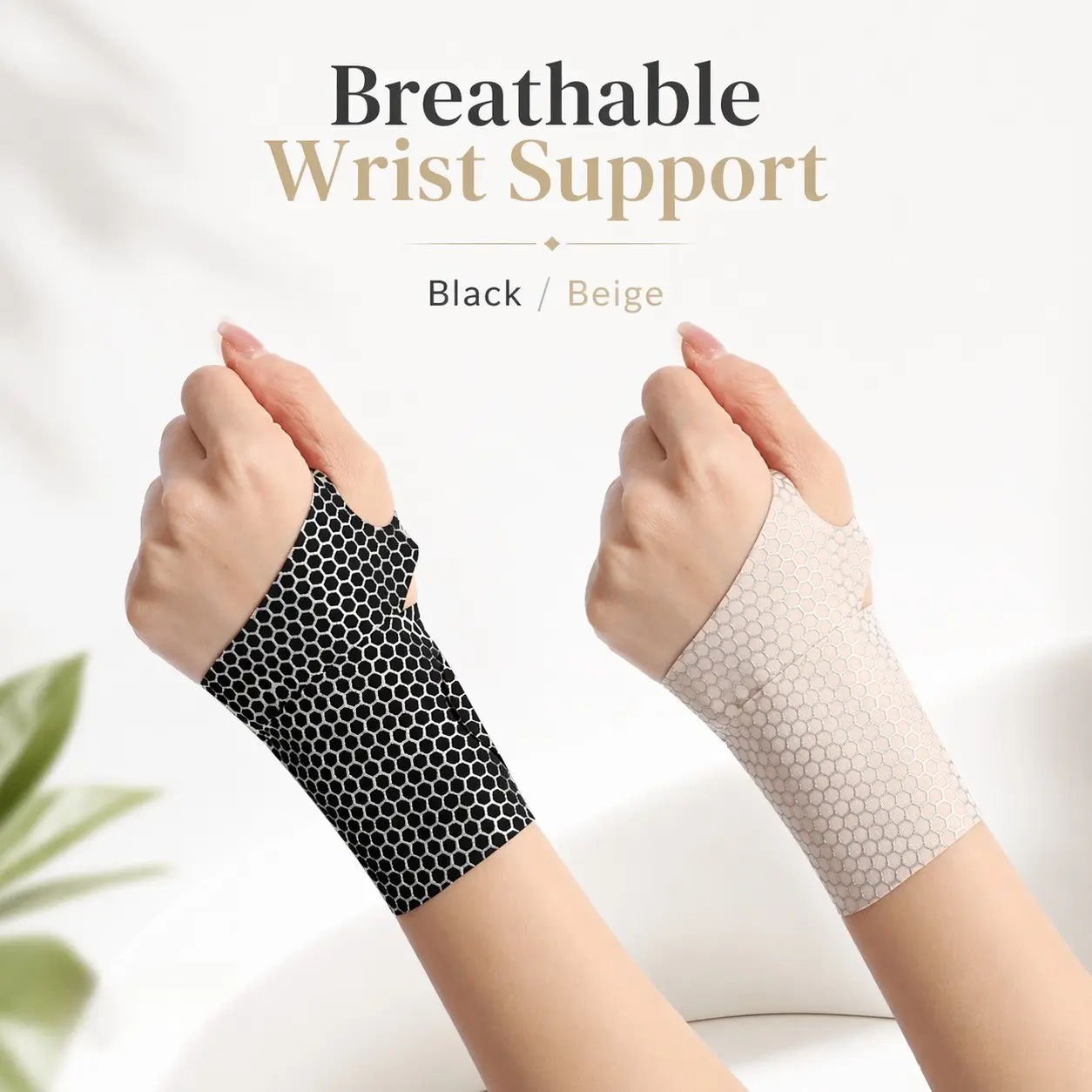2 Pcs Ultra-Thin Wrist Brace Support, Carpal Tunnel Pain Relief, Arthritis, Tendonitis, Elastic Wrist Wraps, Fitness Compression