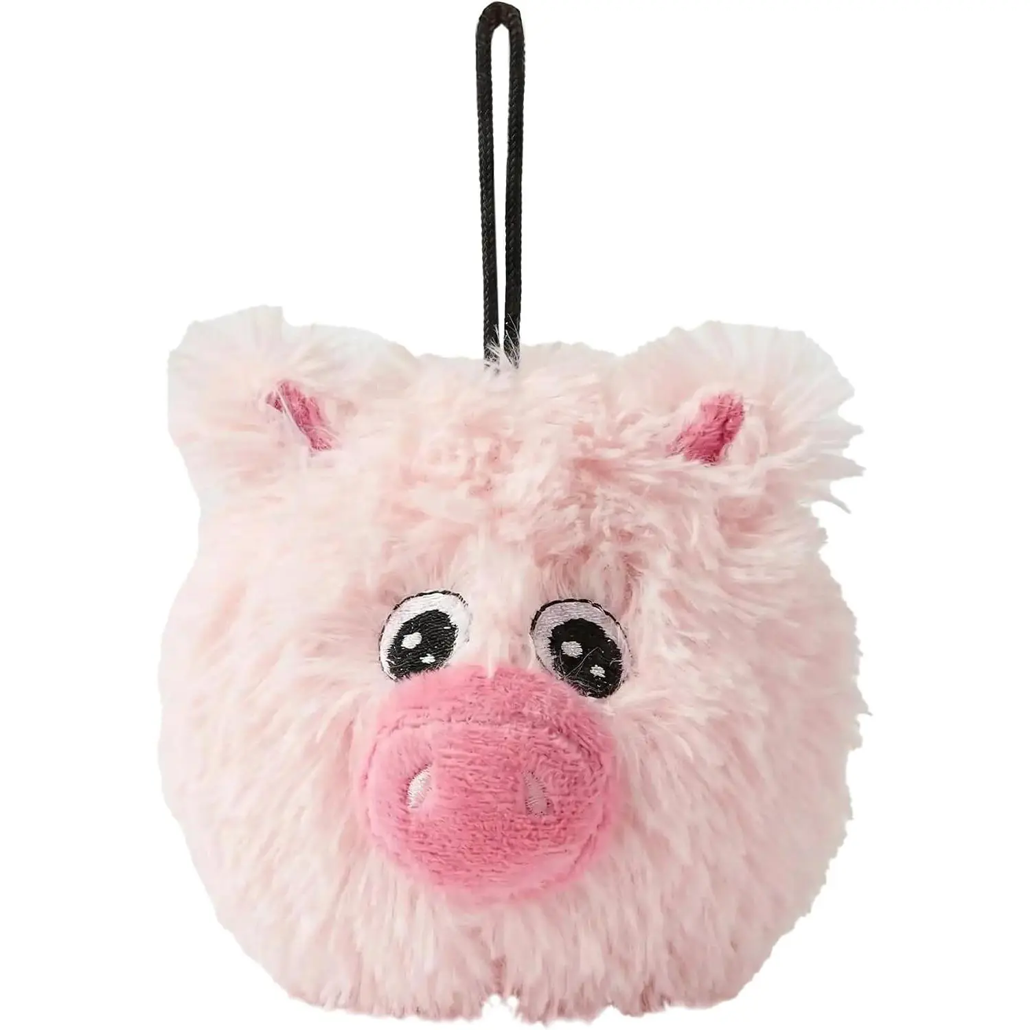 D.O.G'Z 4-inch EZ Squeaky Pig  Plush ,Durable Squeaks Bouncy Ball