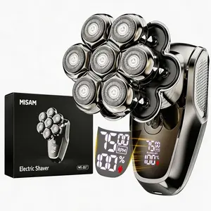 Head Shavers for Bald Men, 7D Detachable Electric Shaver, IPX7 Waterproof Electric Razor, Wet & Dry Bald Razor with Type-C Charge, LED Display with Fast Speed