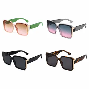 Unisex Oversized Square Gradient Sunglasses - Fashion Eyewear with UV400 Lens Protection, Large Frame for Driving, Outdoor Activities