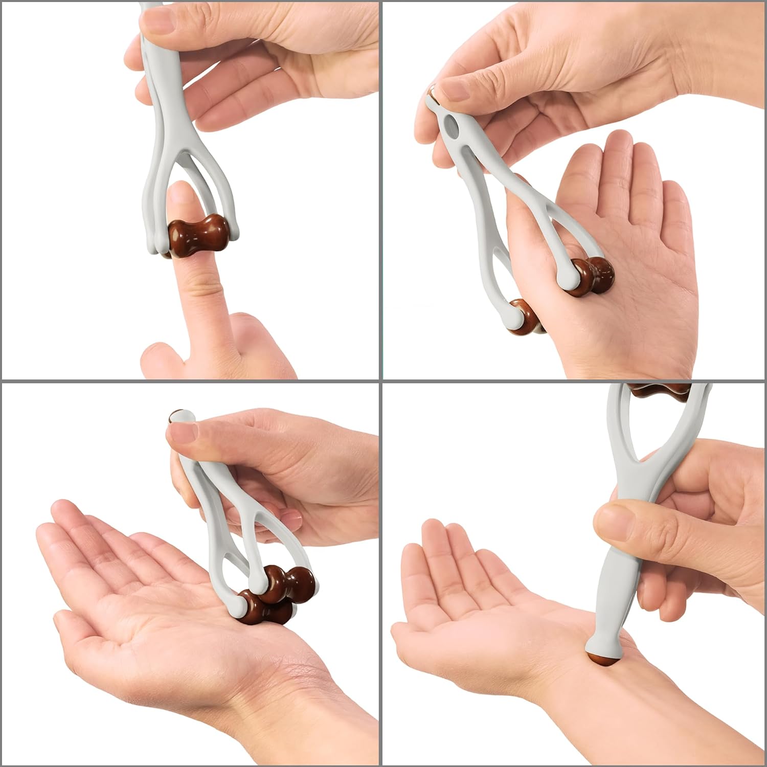 Finger Massage Ring with Dual-Sided Rollers, Specially Designed for Hand Massage and Carpal Tunnel Discomfort. Helps Finger Stiffness and Flexor Spasm, Relaxes Hand Meridians. Portable and Easy to Use, a Practical and Healthy Little Gift for Family