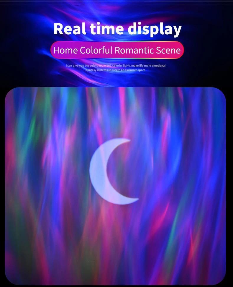 UFO Spaceship Projection Starry Sky Lamp with Bluetooth Speaker LED Lights Bedroom RGB Aurora Moon Lamp for Room Decor Christmas Kids Gift Dual Control Options USB Drive Compatible