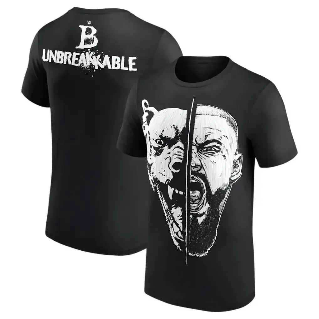[Sale Up To 50%]UnisexWrestling Graphic T-Shirt, Bron Breakker Split Face Tee Intense Champion Aesthetic Shirt, Bold Fan Streetwear Style, Casual Outfit Gift for Wrestling Fans