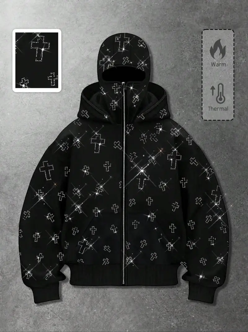 cross zip hoodie - TikTok Shop