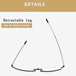 Folding Reading Glasses for Men Women Blue Light Blocking Readers with Keychain Compact Bags