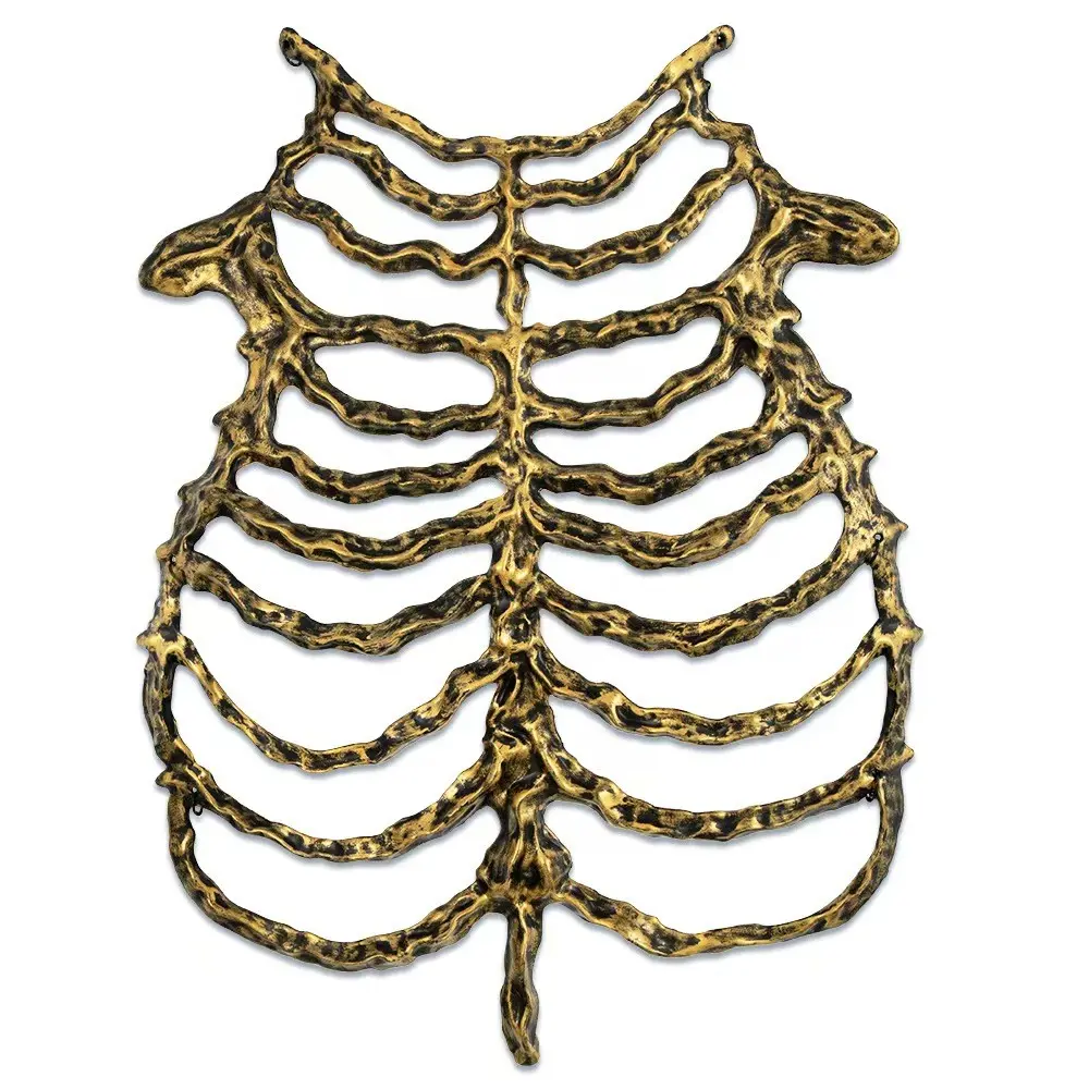 Halloween Hollow Skeleton Gothic Costume Set, Retro Dark Bone Design, Lightweight and Easy to Wear, Perfect for Cosplay, Halloween Parties, Theme Events