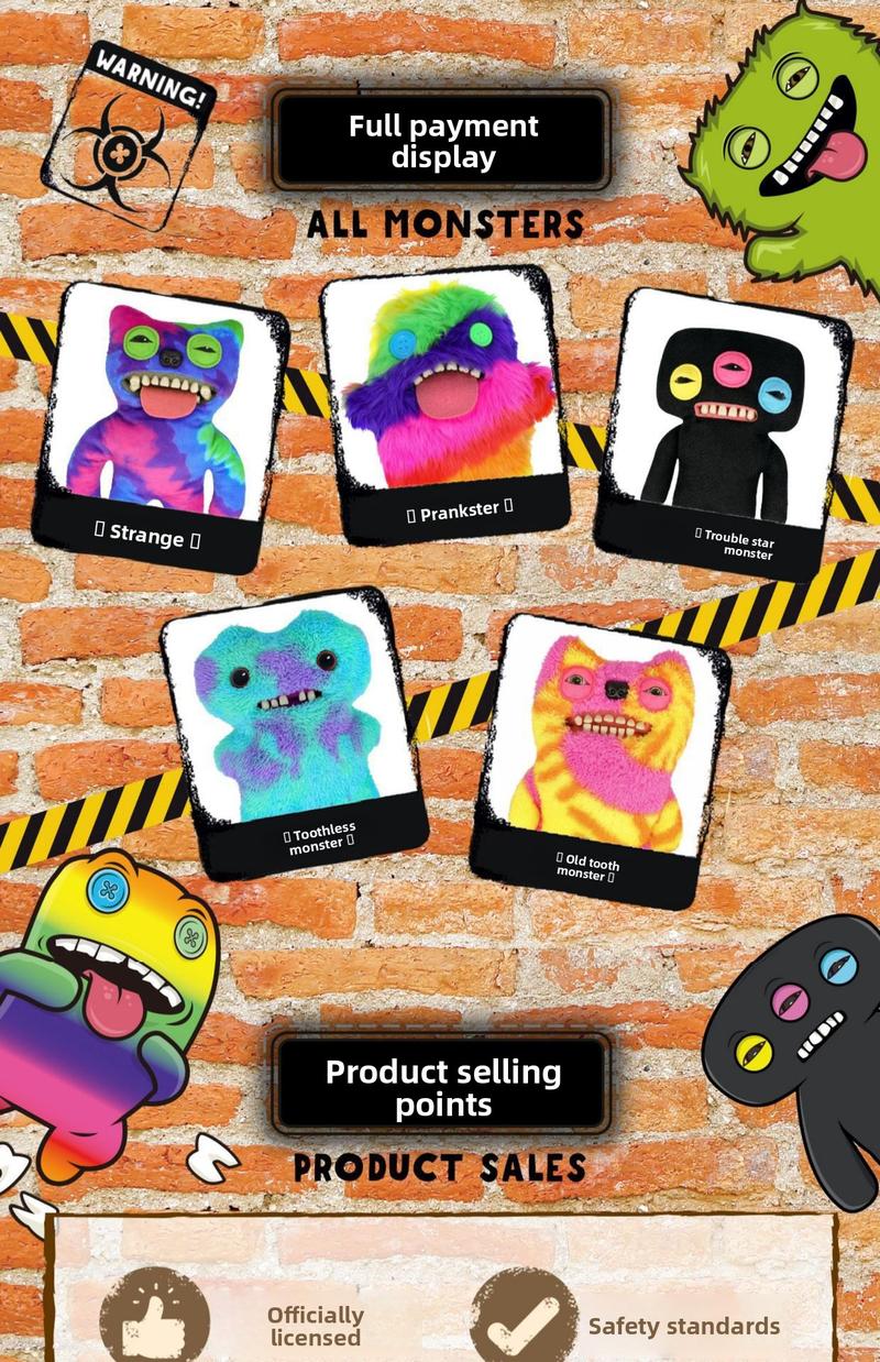 Plush Doll Cute Monster Plush Toy Series, High-Quality Stuffed Animal, Perfect Gift for Valentine's Day, Birthday, Wedding Decor, Friends & Memorable Gifts