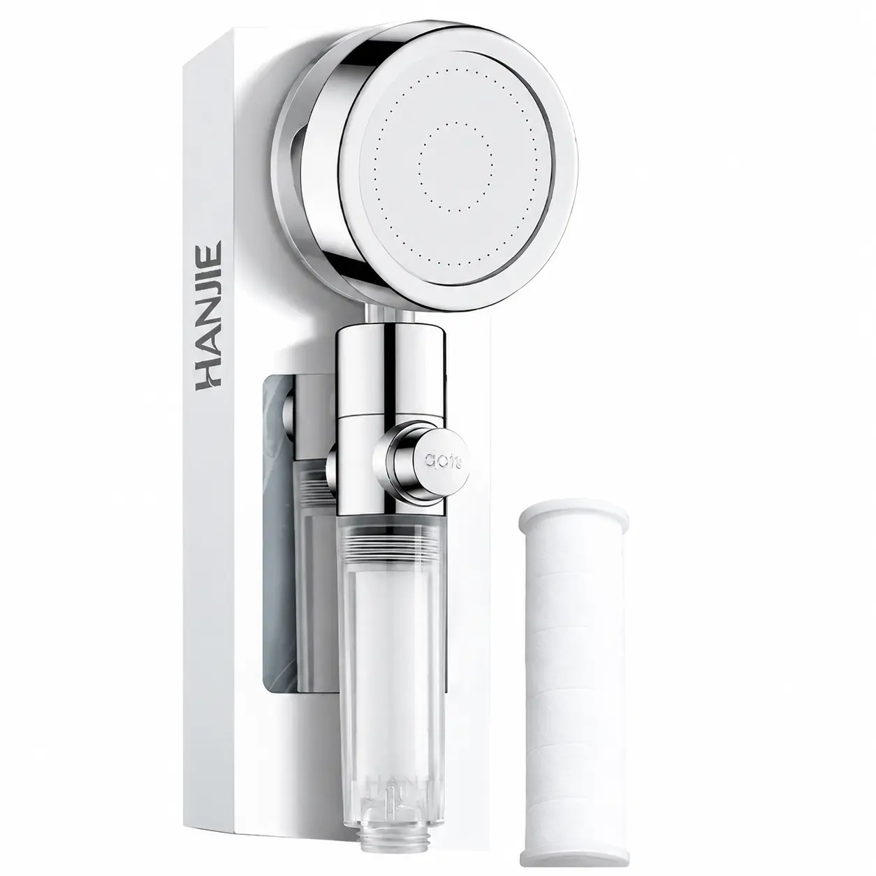 Portable Travel Shower Filter Head with Advanced Water Filtration Technology for Healthier Skin and Hair, Compact Lightweight Design Compatible with Most Standard Shower Arms and Ideal for Hotels, Dorms, and On-the-Go Use