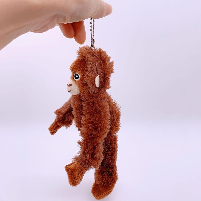 20cm Cute Little Monkey Pendant Plush Plushies Doll Bag Pendant Soft Stuffed Backpack Keychain