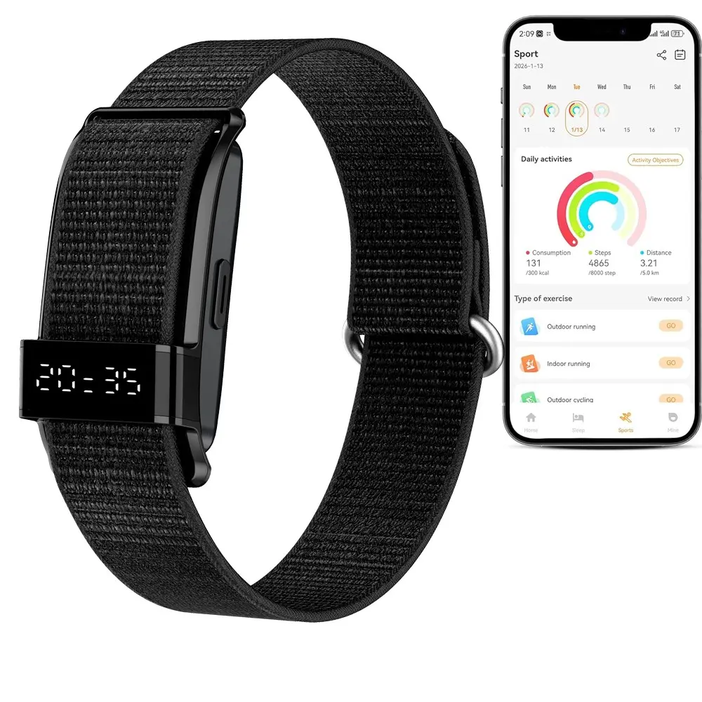 Fitness Smart Bracelet with, Heart Rate/ Sleep Monitor, Activity Tracker ,Call Reminder, Adjustable Strap , 20G Weight,145Mah Battery, IP68 Waterproof,Free APP, Multiple Sports Modes, Compatible for Android IOS