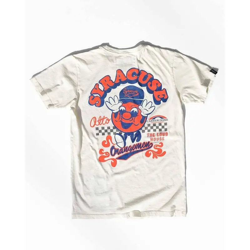 Syracuse Otto T Shirt Vintage Cartoon Graphic Tee Cream 100% Cotton Oversized Short Sleeve Gameday Sports Outfits Men Women Unisex