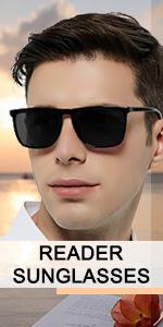 Oversized Square Reading Glasses Men Large Readers Big Face 1.0 1.25 1.5 1.75 2.0 2.25 2.5 2.75 3.0 3.5 4.0 5.0 6.0 (Black, 1.25)