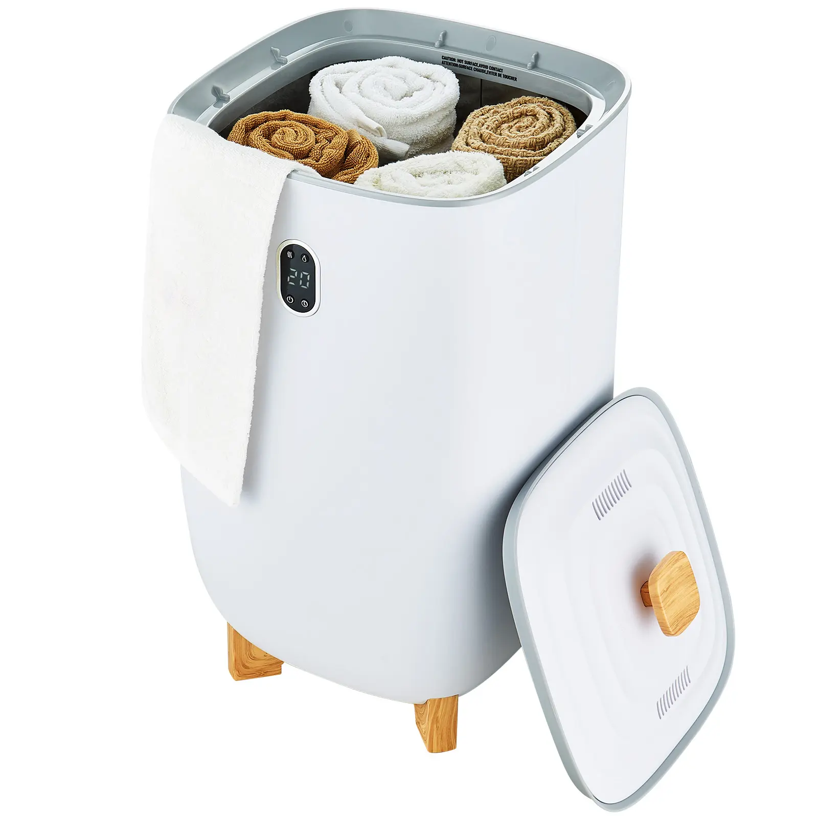 Towel Warmers for Bathroom, 35 L Towel Warmer Bucket, Towel Dryer with Auto Shut Off for Spa Fits up to 6 Oversized Bath Towels, Blankets, Clothes, Bathrobes, PJ's and More