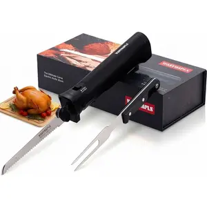 Cordless Electric Knife – Rechargeable Electric Knives with Safety Lock, Ergonomic Handle, Versatile Bread Slicer, Bread Knife for Effortless Carving of Meats, Cheese – Perfect for Kitchen Use