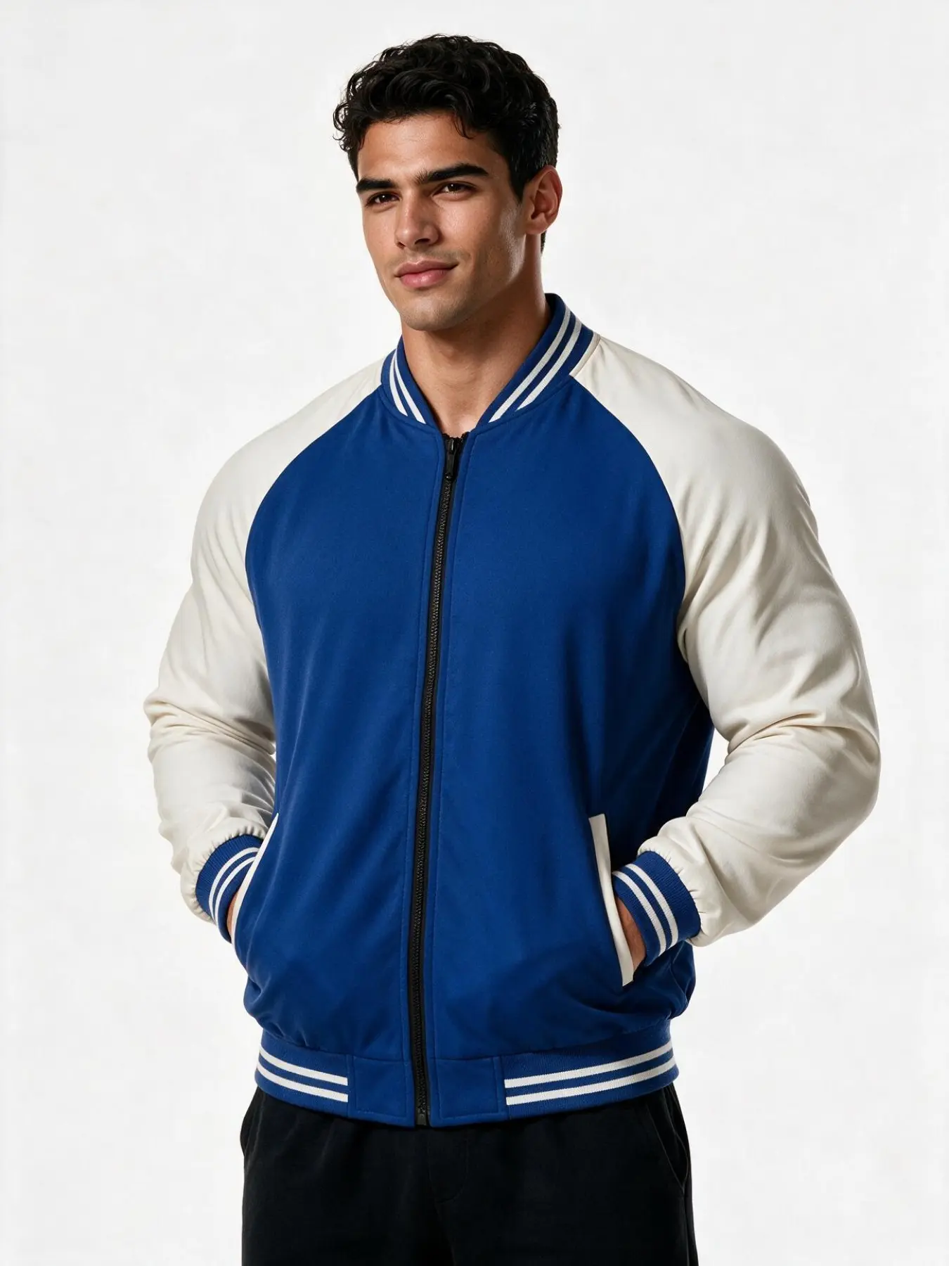 Men's Colorblock Baseball Jacket, Stylish Sporty Design, Perfect for Casual Wear, Comfortable Fit, Ideal for Daily Use