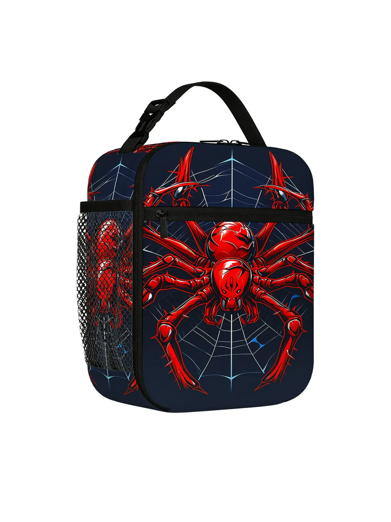 Spider Theme Lunch Bag, Portable Insulated Cooler, Leak-Proof Thick Insulation, Ideal for Camping Picnics School Use, Insulated Lunch Bags