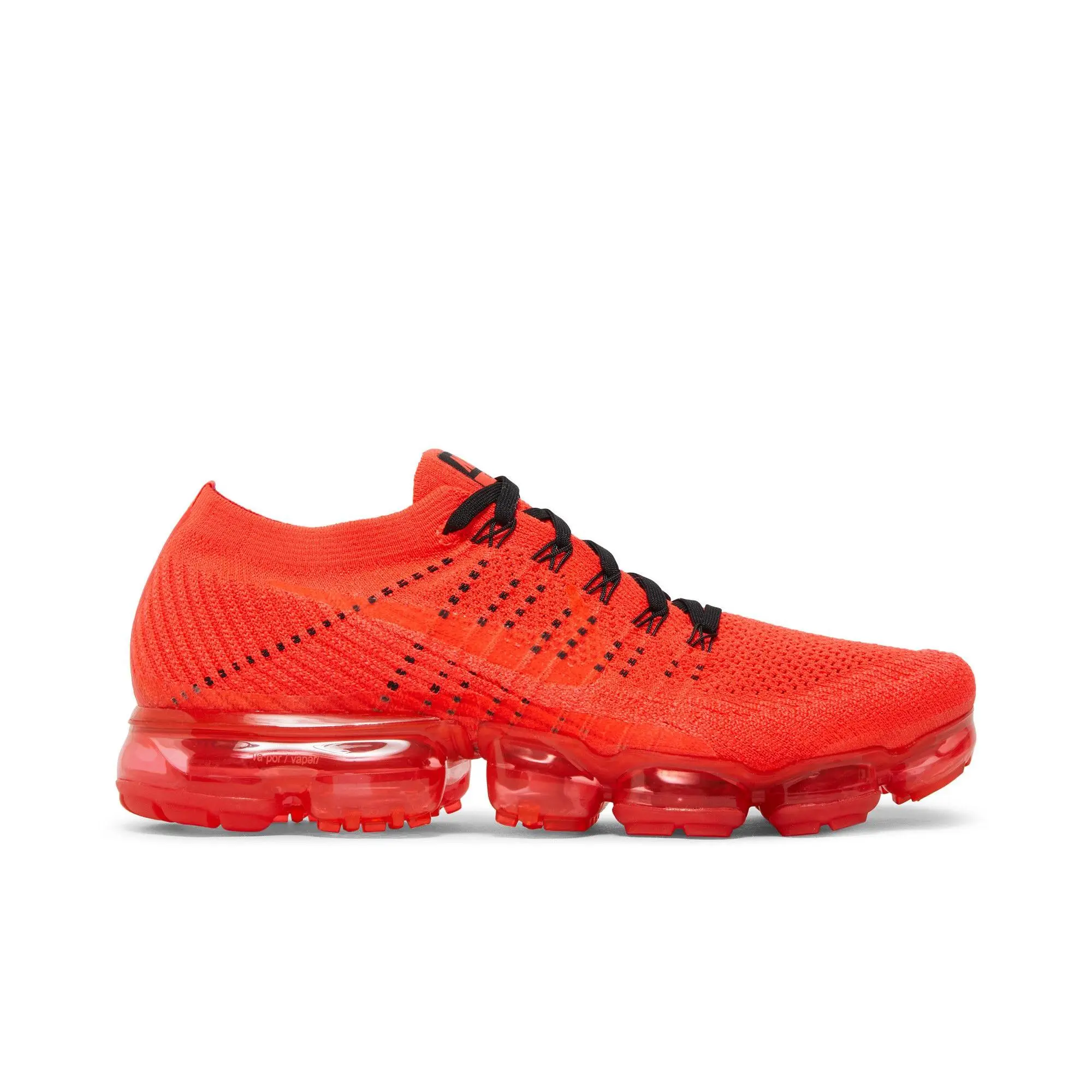 CLOT x Nike Air VaporMax 'Bright Crimson' (Unisex) Black/Bright Crimson-White running shoes AA2241 006