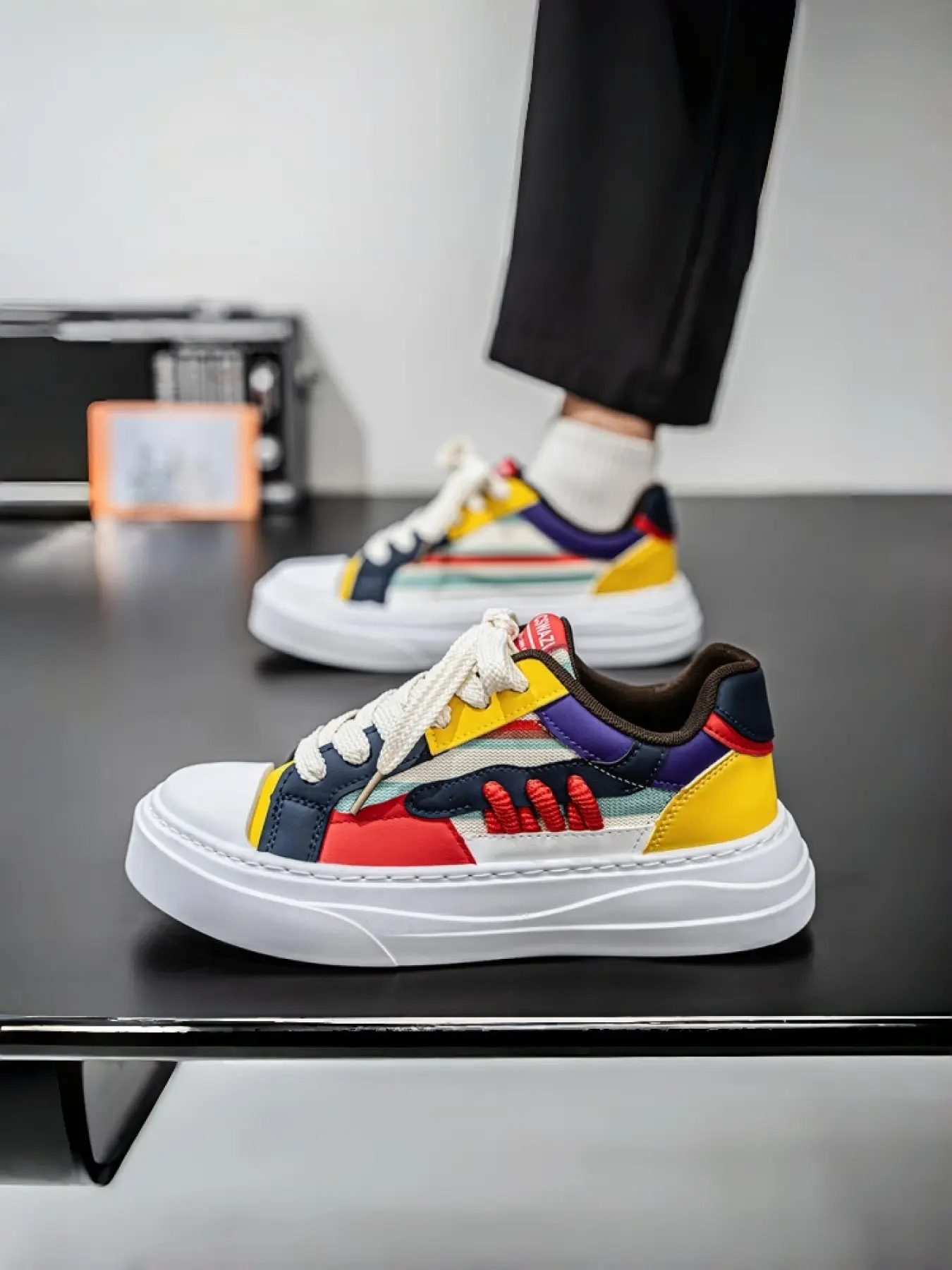 New men's shoes, German training shoes, niche design, color blocking, college style, dad shoes, youth sports, internet famous trendy shoes