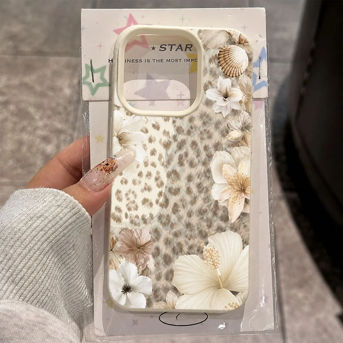 Hibiscus & Seashells phone case artwork