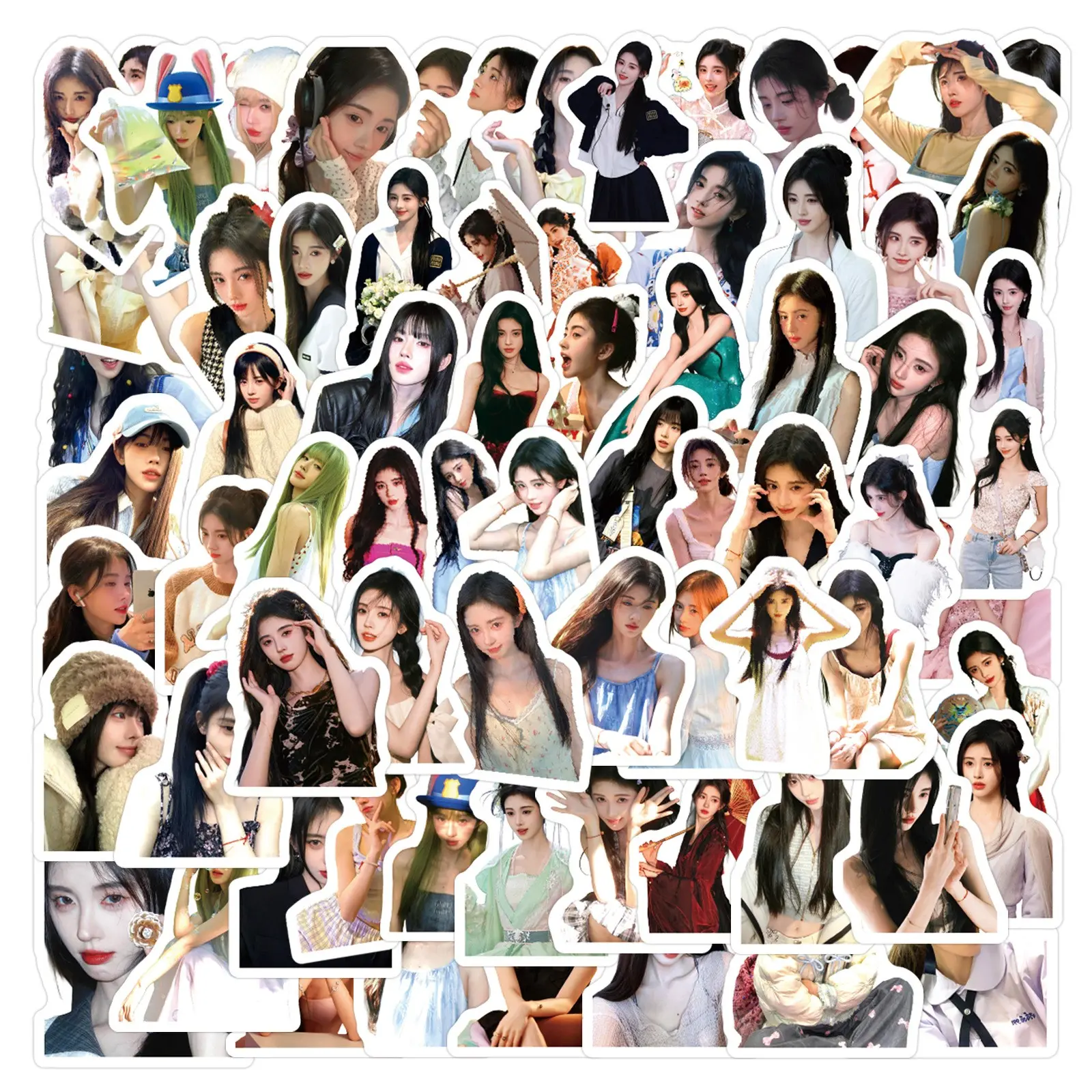 108 New Female Star Ju Jingyi Personality Graffiti Stickers, Luggage Box Water Cup Skateboard Stickers, Unique Decorative Accessories