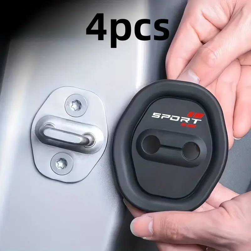 4-Piece Thick Car Door Lock Silicone Protection Pads, Anti-Collision Shock Absorption Silent, Universal Fit for Cars and Suvs
