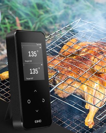 Wireless Bluetooth Meat Thermometer with 2 Ultra-Thin Probes, Smart Digital Food Thermometer 600FT Remote Range, Standalone Smart Base for Grill Smoker Roast Oven, Cooking Gifts